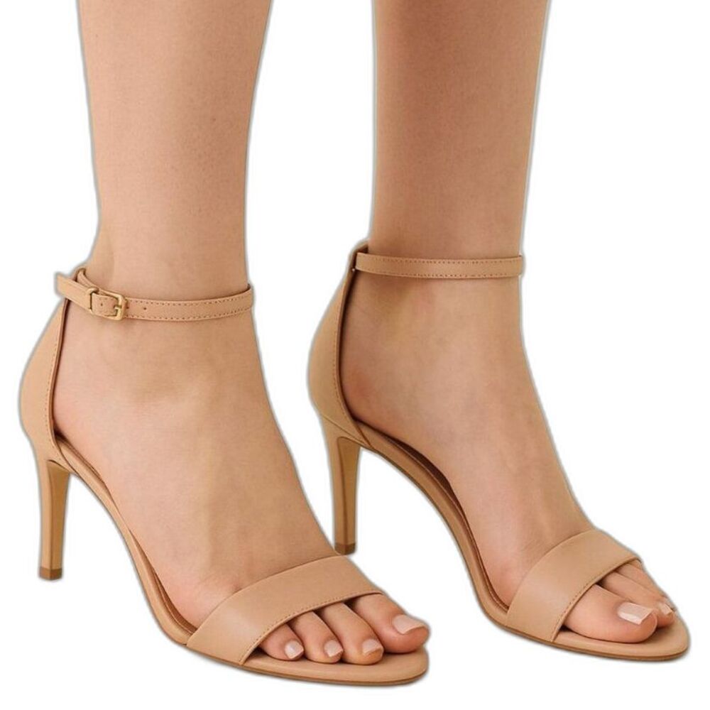 Lucky Brand Nude Block Heel Sandals – Size 9.5, Excellent Condition